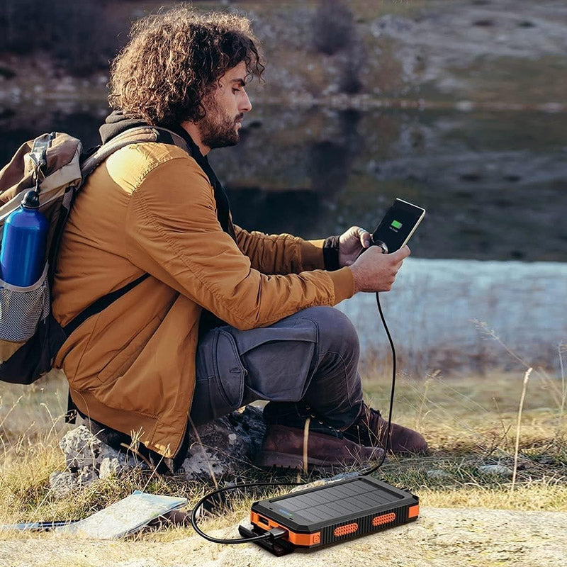 Batterie externe portable avec chargeur solaire USB