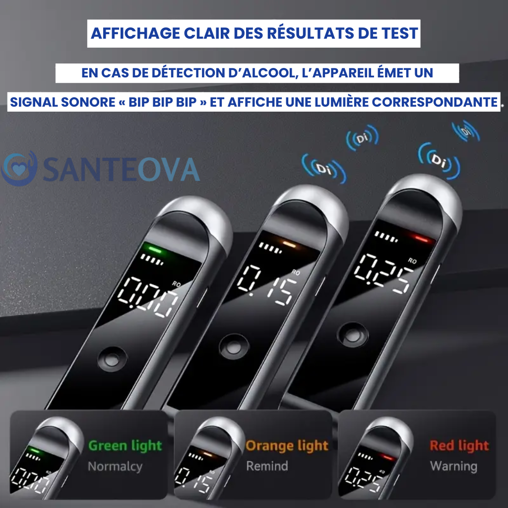 Alcuro™ – Ethylotest Électronique avec Affichage LED