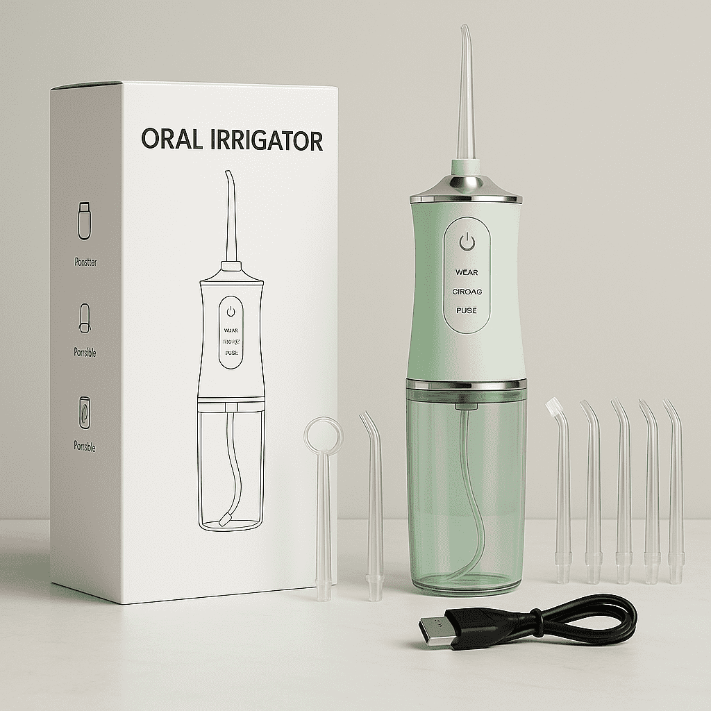 FlossiJet™ – Jet Dentaire Sans Fil Rechargeable pour Hygiène Buccale Complète