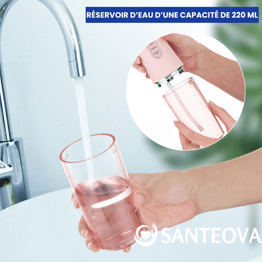 FlossiJet™ – Jet Dentaire Sans Fil Rechargeable pour Hygiène Buccale Complète