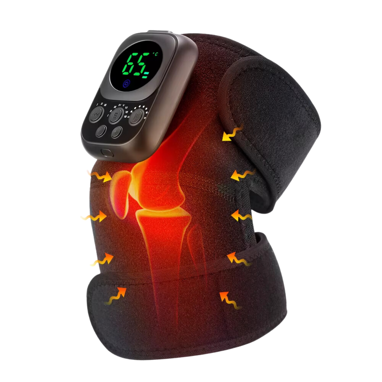 Genouillère Chauffante Massage EMS 60 °C – Batterie Longue Autonomie 5000 mAh