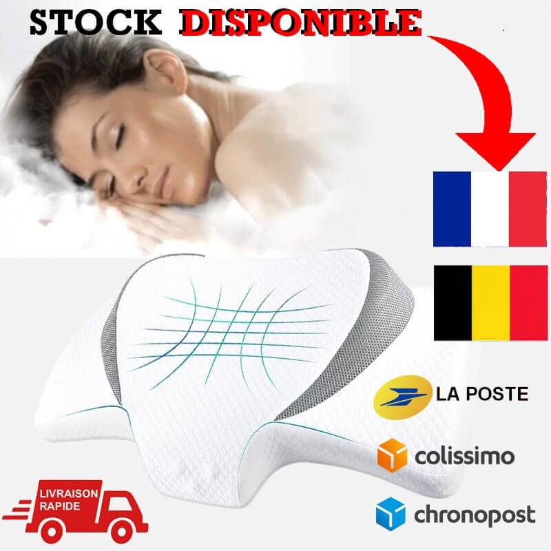 NeckEase™ – Oreiller Cervical Ergonomique à Mémoire de Forme