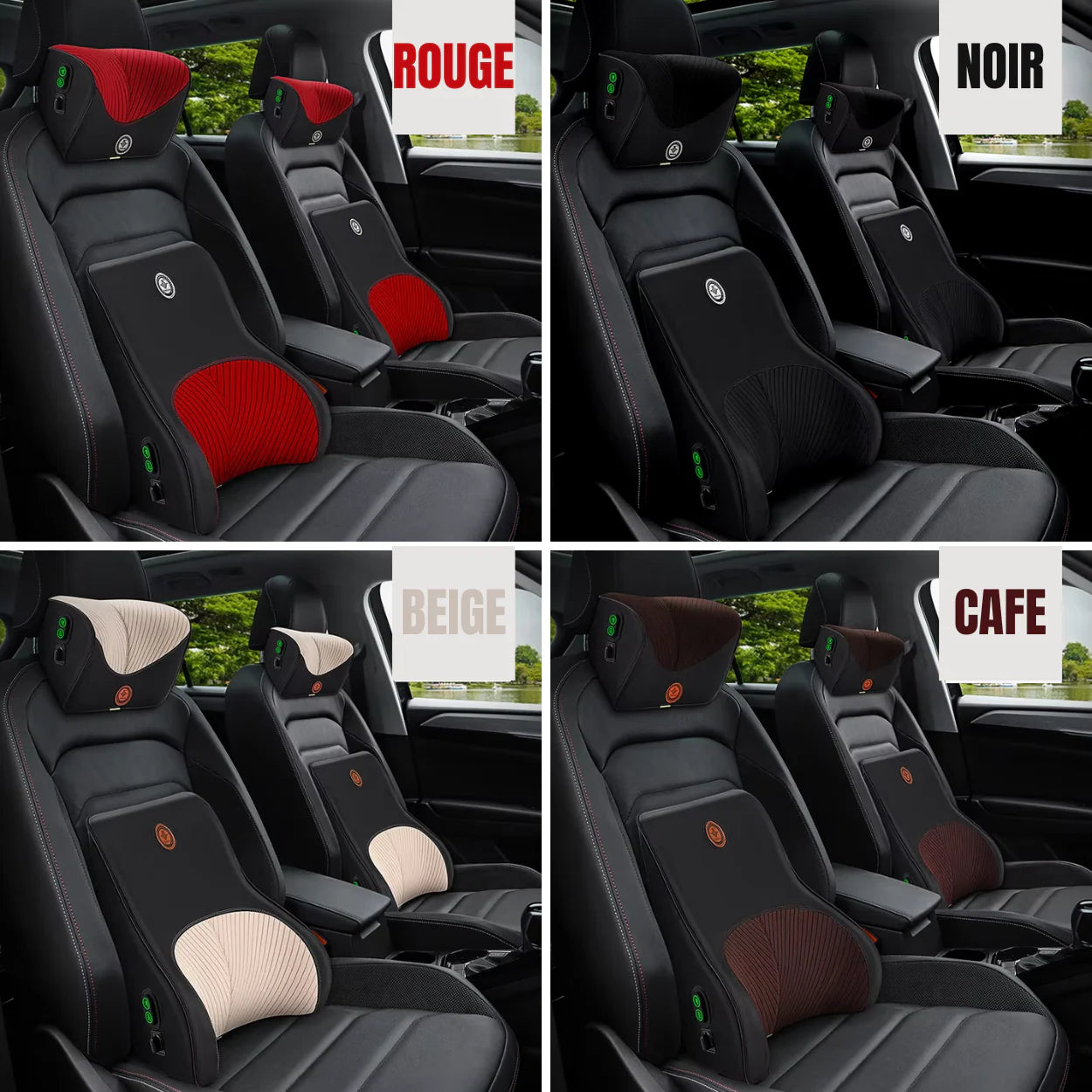 Oreiller de Massage Pour Siège de Voiture en Mousse à Mémoire de Forme Écologique