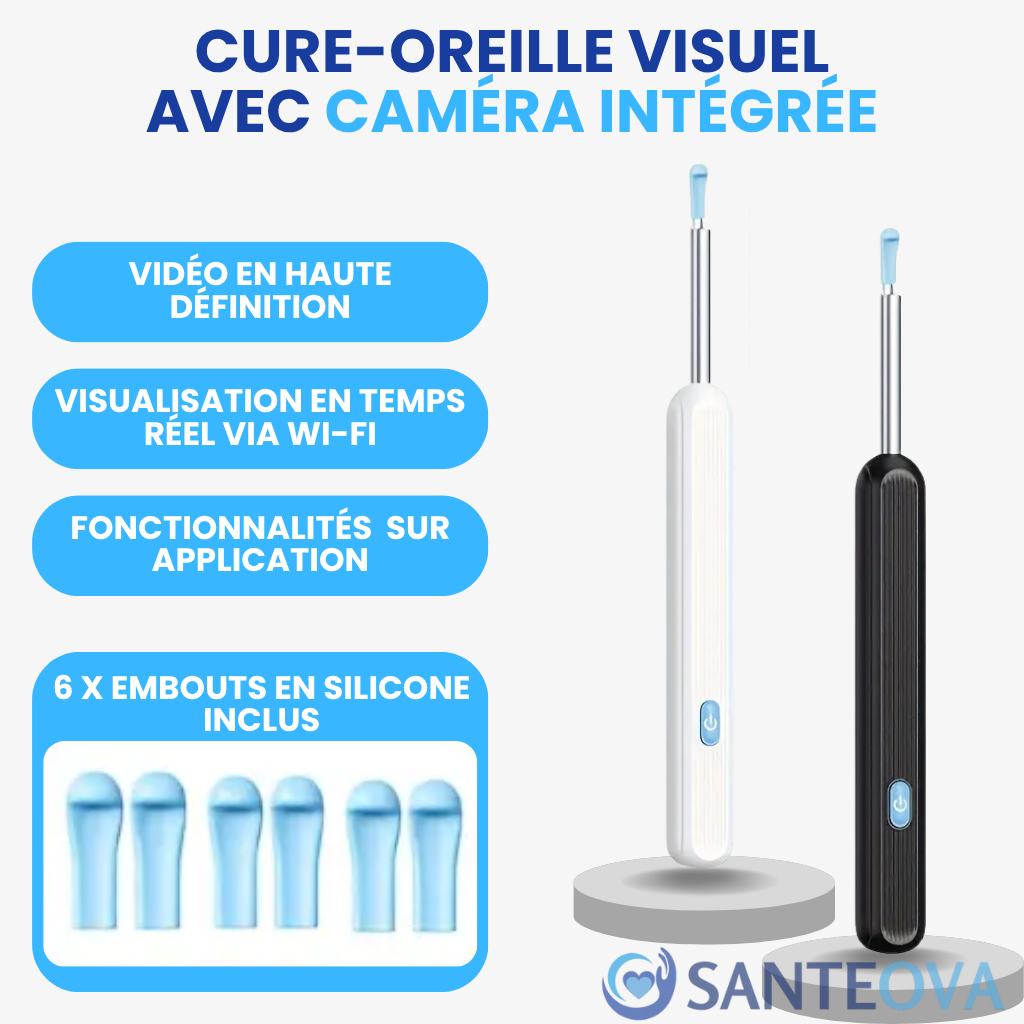 Otoscan™ – Nettoyeur d’Oreille Électrique avec Caméra HD Intégrée