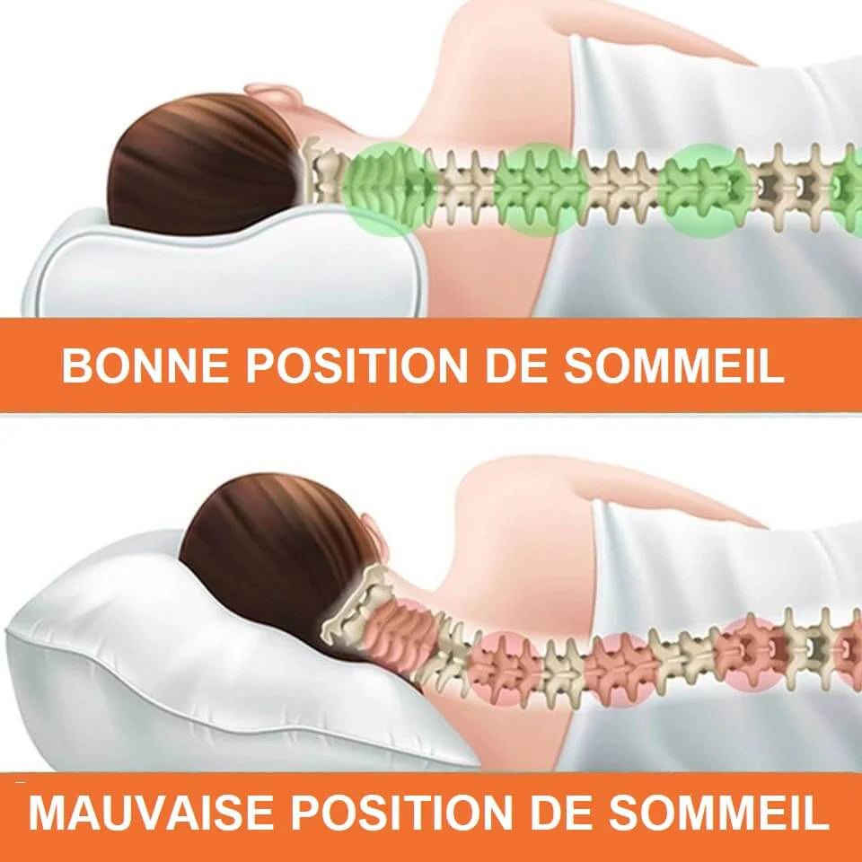 SpinaSoft™ – Oreiller Cervical Ergonomique à Mémoire de Forme