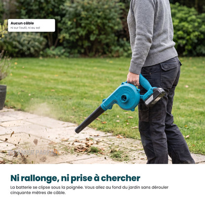 Souffleur aspirateur électrique sans fil 2 en 1 rechargeable
