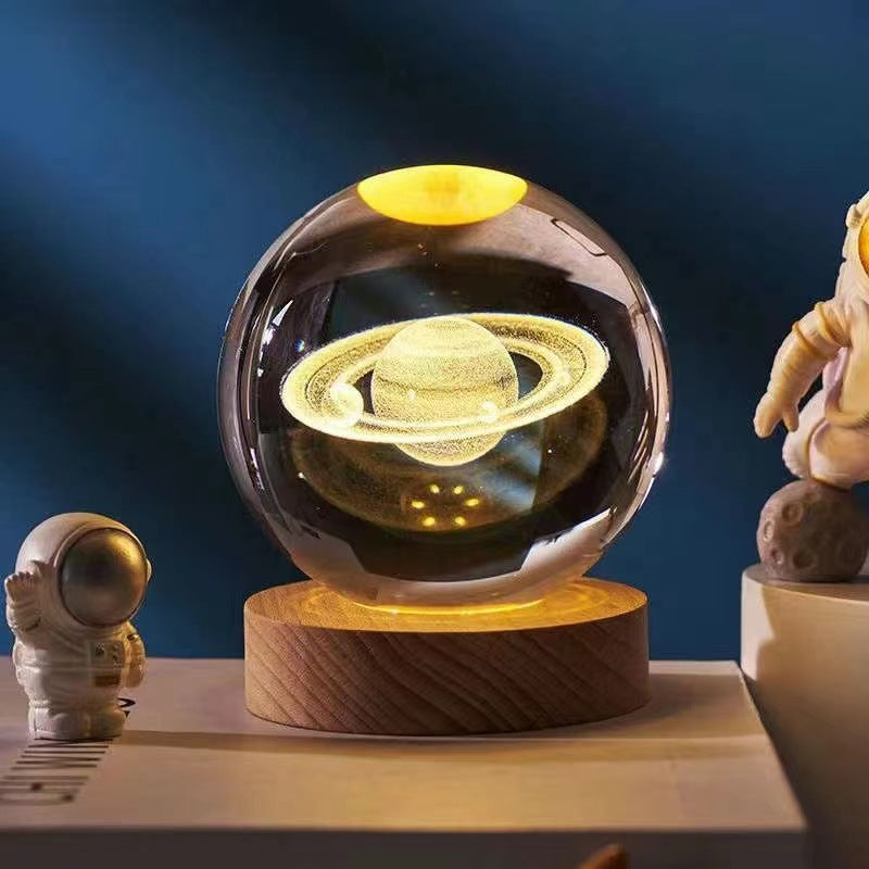Lampe de nuit décorative en cristal 3D