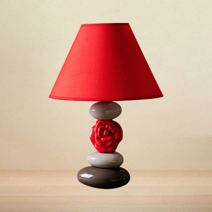 Lampe de table élégante à abat-jour tissu conique