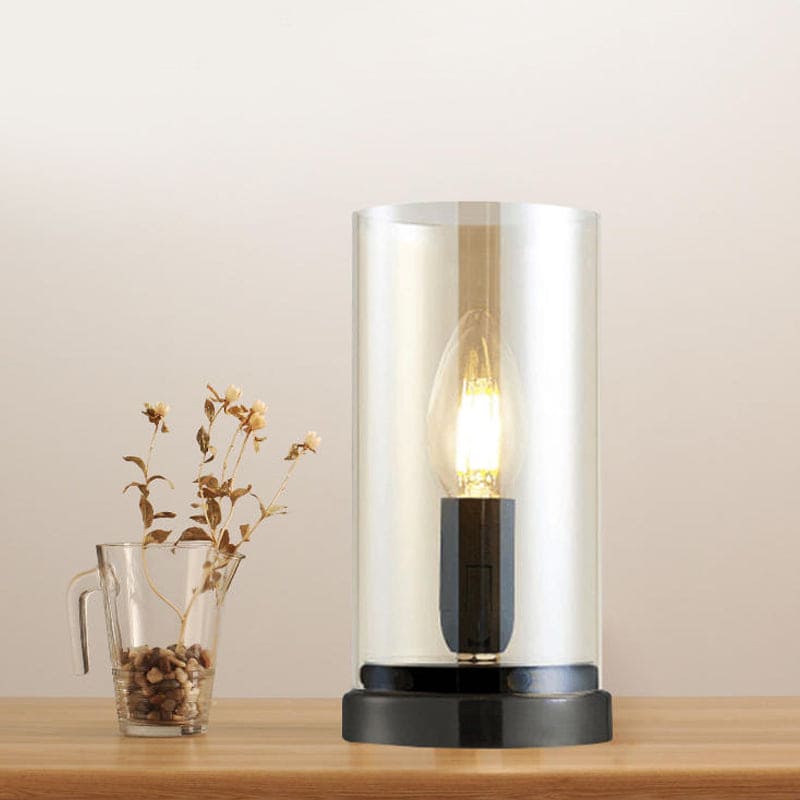 Lampe de table industrielle en verre pour salon