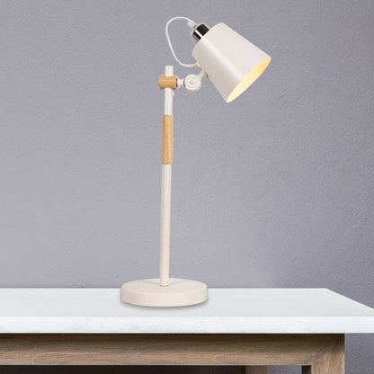 Lampe de table industrielle en métal style seau
