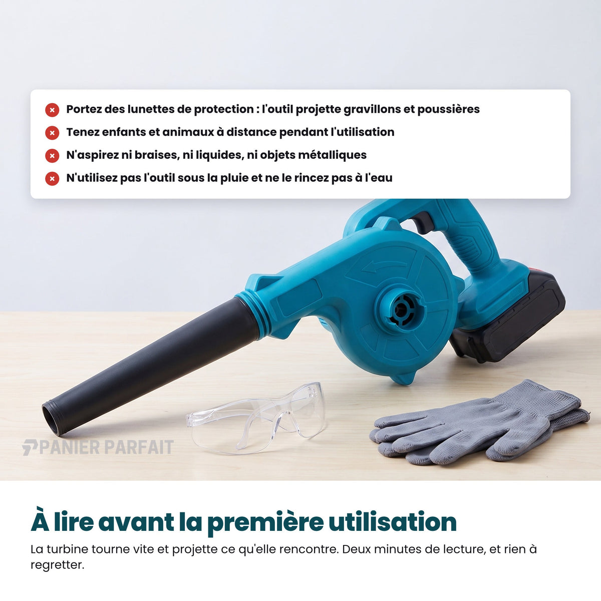 Souffleur aspirateur électrique sans fil 2 en 1 rechargeable