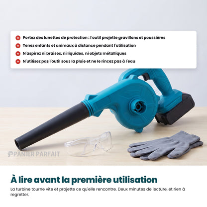 Souffleur aspirateur électrique sans fil 2 en 1 rechargeable