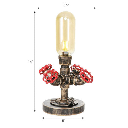 Lampe de table moderne à design industriel en métal