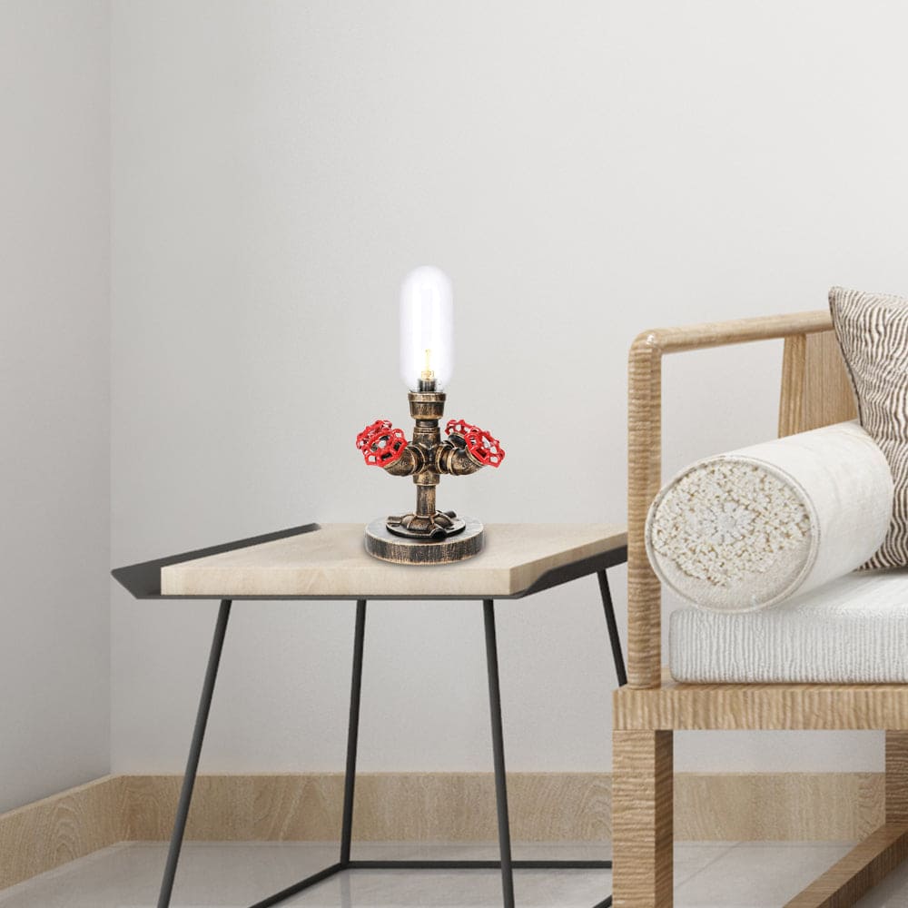 Lampe de Table Métal Élégante avec Abat-Jour Industriel