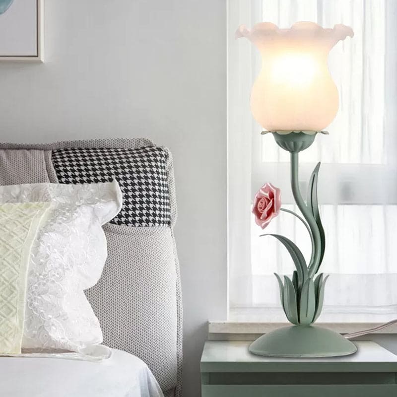 Lampe de Table Décorative Fleurie pour Chambre