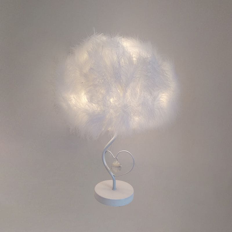 Lampe de table LED design scandinave plume légère
