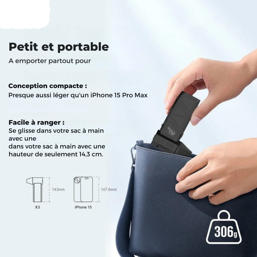 Souffleur d'air portable à moteur puissant TurboJet