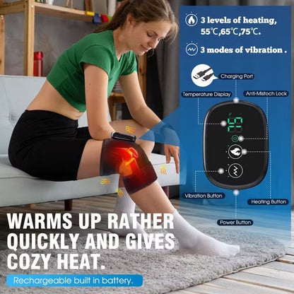 ThermaFlex™ – Genouillère chauffante à vibration pour genou, coude et épaule