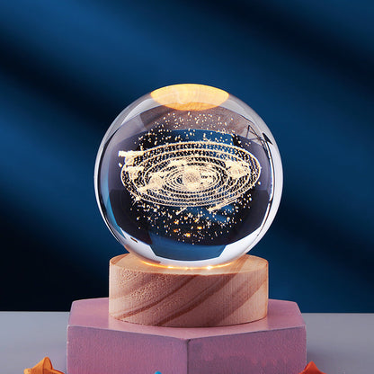 Lampe de nuit décorative en cristal 3D