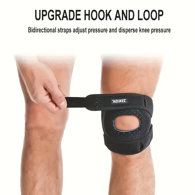Kneoflex™ – Genouillère Sport Respirante à Double Sangles et Stabilisation Rotulienne