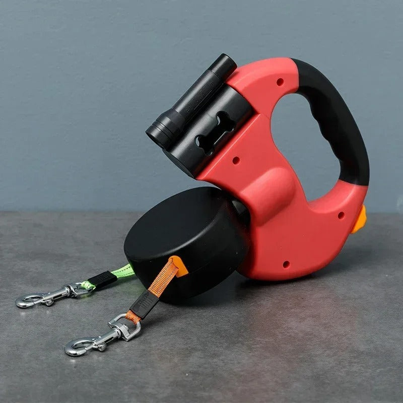 Laisse double pratique en nylon réglable