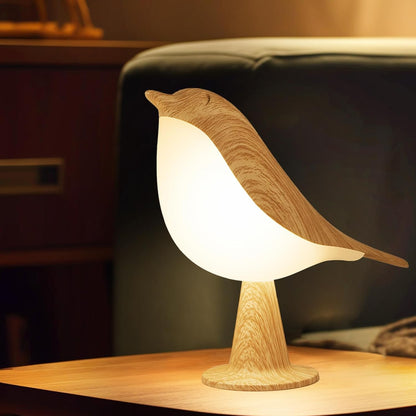 Lampe de nuit en bois à lumière douce oiseau décoratif