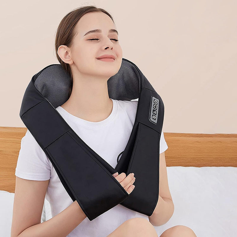 Masseur shiatsu 4D avec fonction chaleur pour cou et épaules