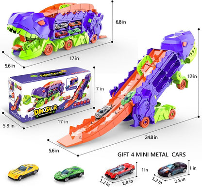 Circuit de course transformable avec camion et piste Dino