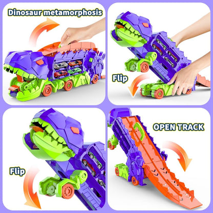 Circuit de course transformable avec camion et piste Dino