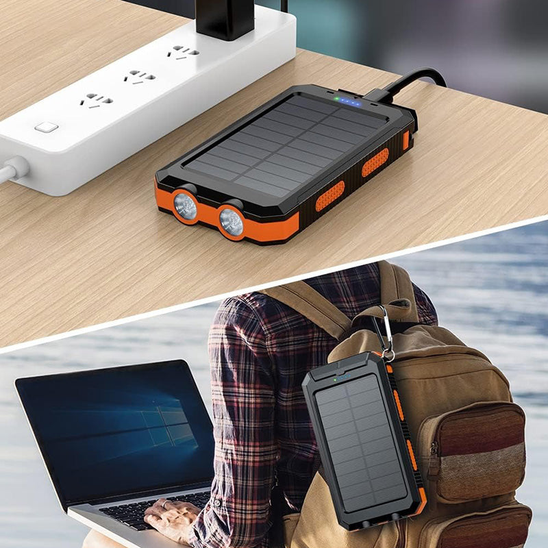 Batterie externe portable avec chargeur solaire USB