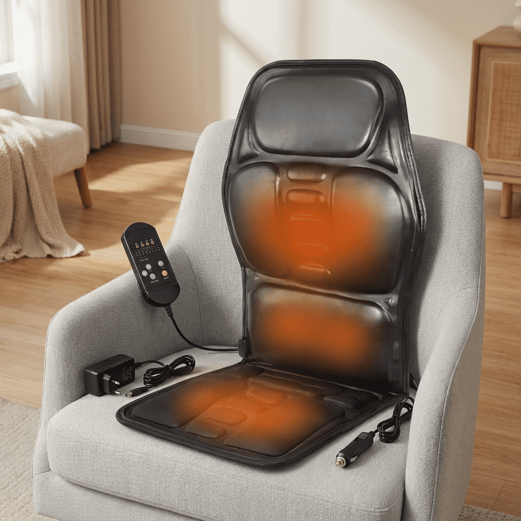 Coussin de massage shiatsu chauffant portable pour maison bureau