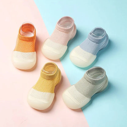 Chaussures antidérapantes légères bicolores pour bébé