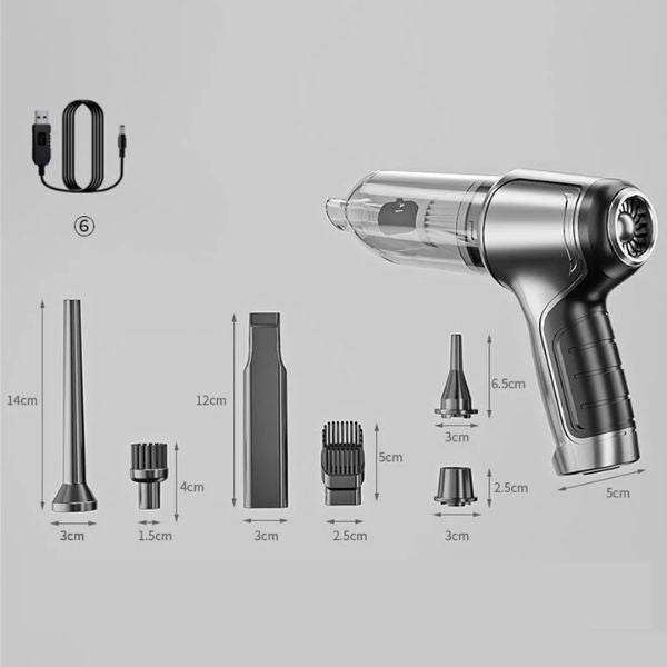 Aspirateur de voiture sans fil rechargeable compact