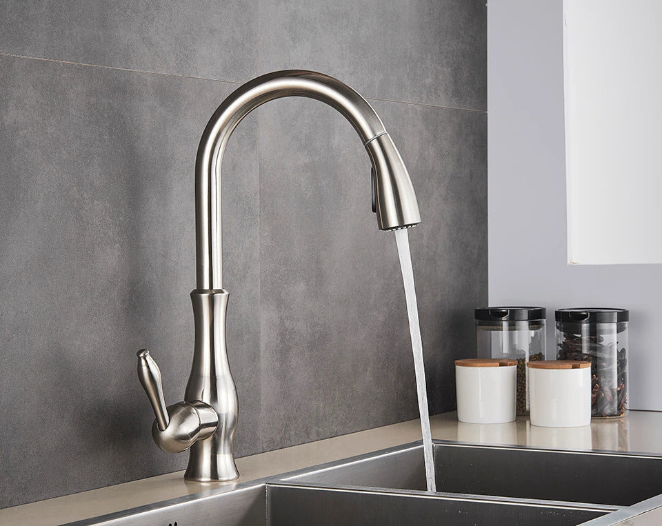 Robinet de cuisine extractible avec douchette flexible