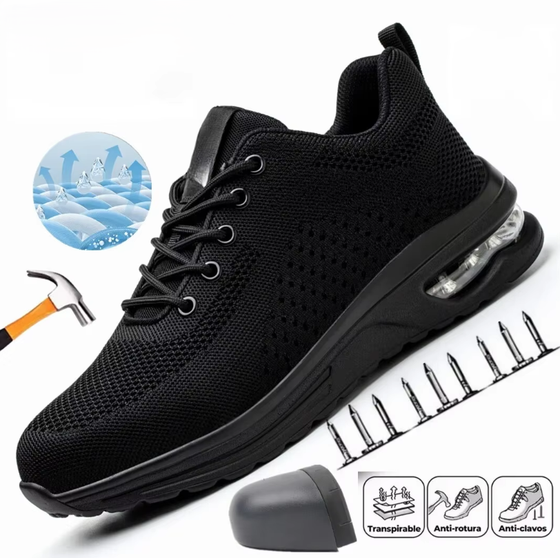 Chaussures de sécurité légères à coussin d'air antidérapantes