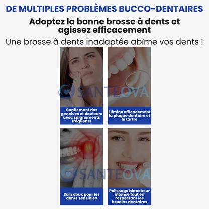 Dentovibe™ – Brosse à Dents Électrique Automatique, Recharge USB & Têtes Incluses