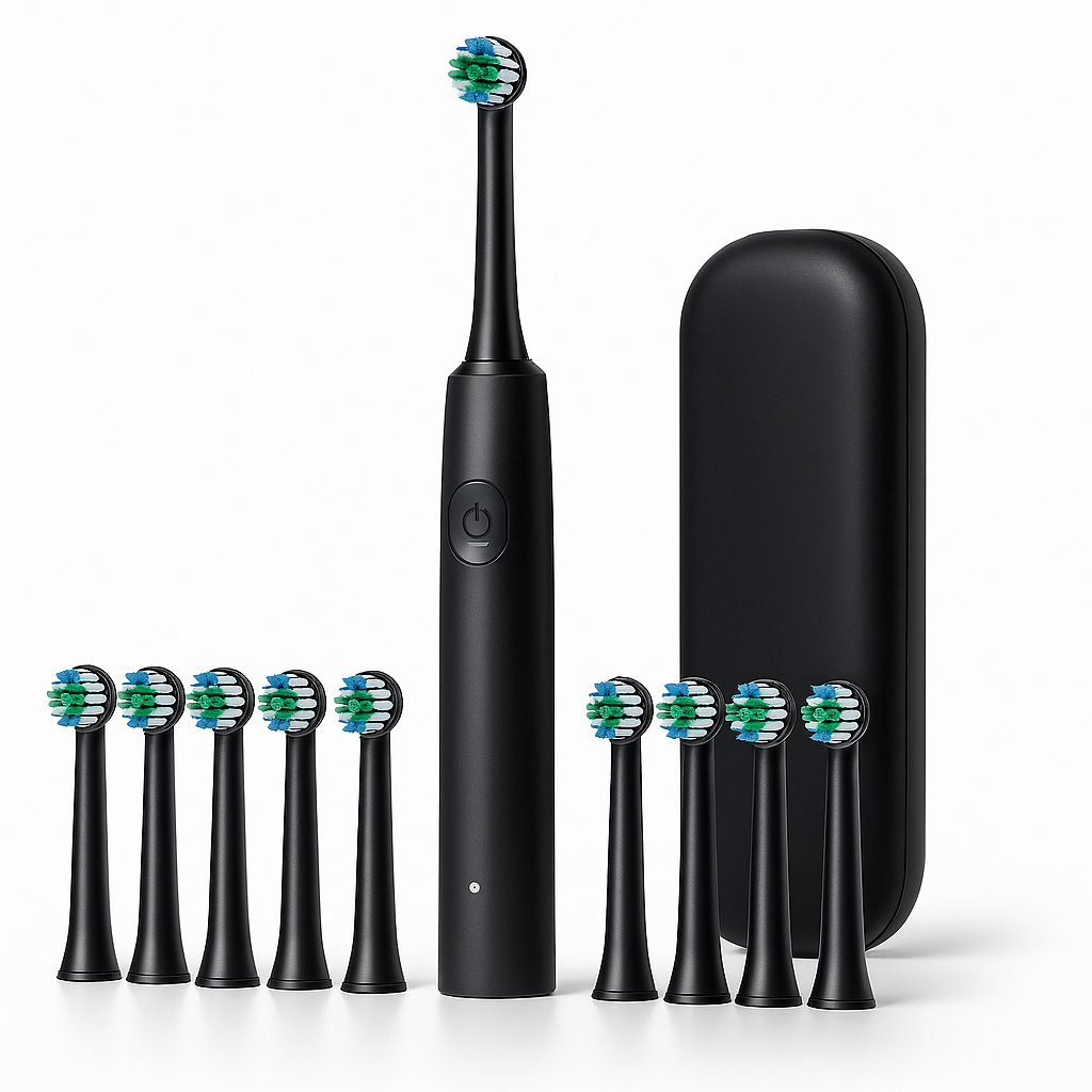 Dentovibe™ – Brosse à Dents Électrique Automatique, Recharge USB & Têtes Incluses