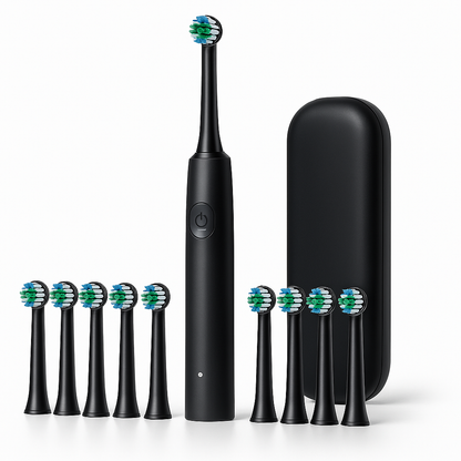Dentovibe™ – Brosse à Dents Électrique Automatique, Recharge USB & Têtes Incluses
