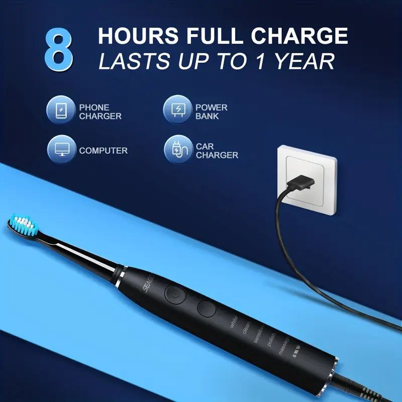 Dentrax™ – Brosse à dents électrique automatique pour hommes, longue autonomie et étanche