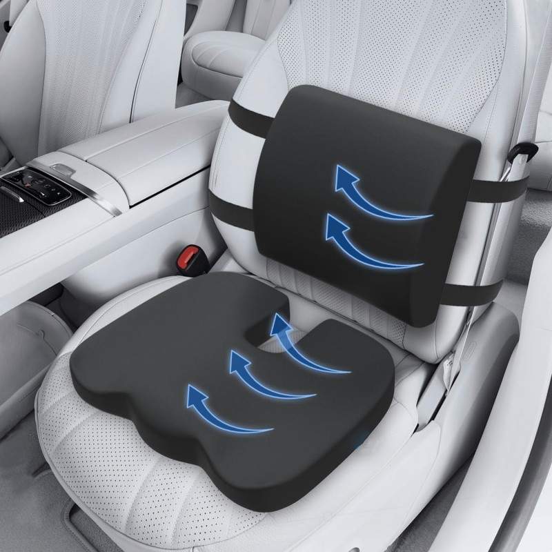 Ergolomb™ – Coussin Lombaire Ergonomique Mémoire de Forme