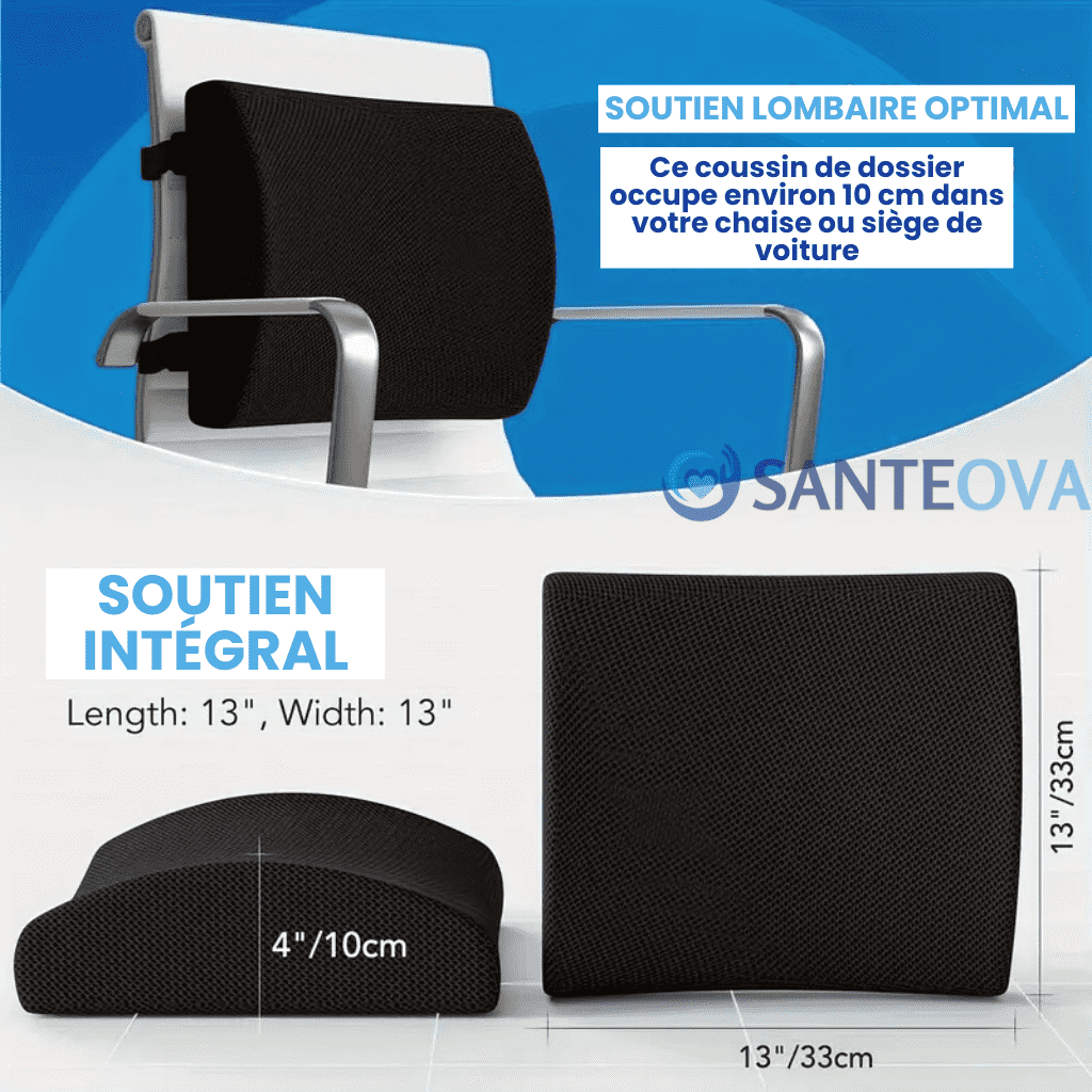 Ergolomb™ – Coussin Lombaire Ergonomique Mémoire de Forme