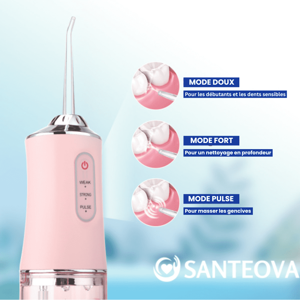 FlossiJet™ – Jet Dentaire Sans Fil Rechargeable pour Hygiène Buccale Complète