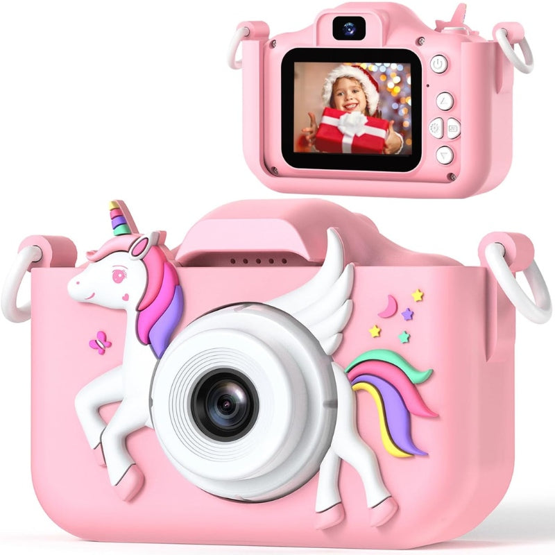 Appareil photo numérique 1080p à design licorne pour enfant