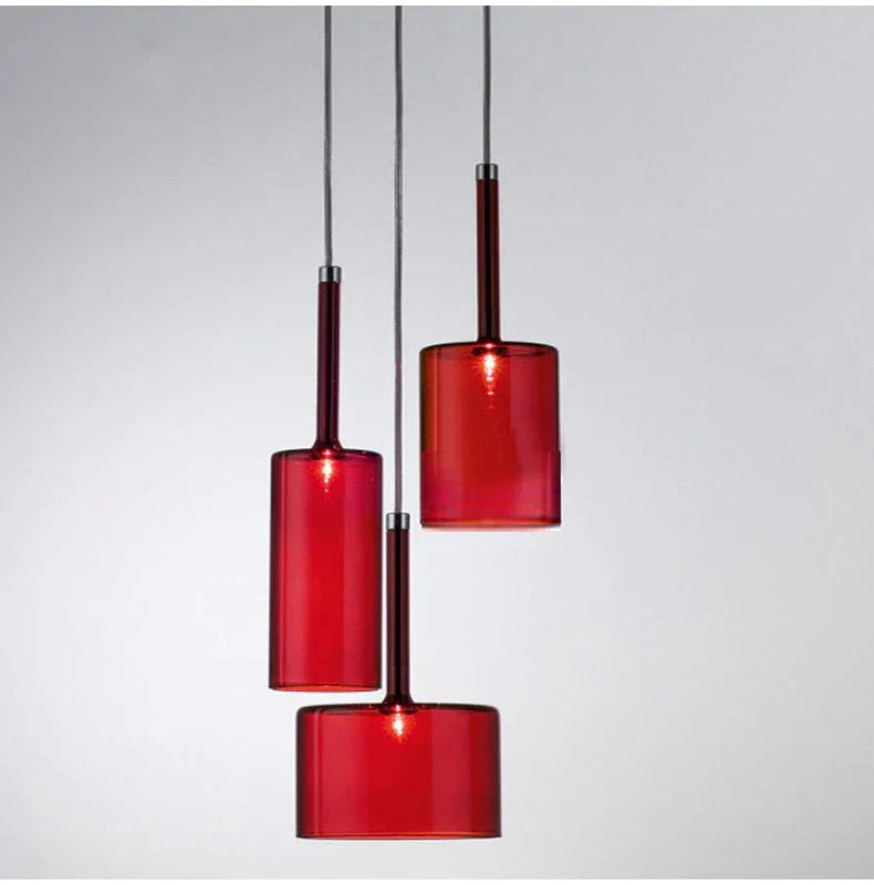 Suspension de salle à manger LED moderne en verre