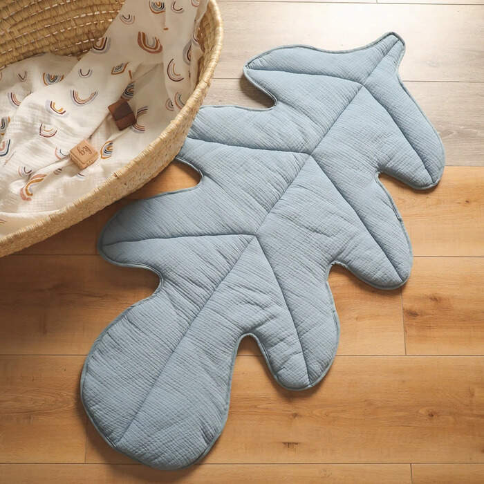 Tapis de sol souple en forme de feuille pour bébé