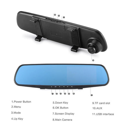 Caméra de recul HD 1080p pour rétroviseur intelligent