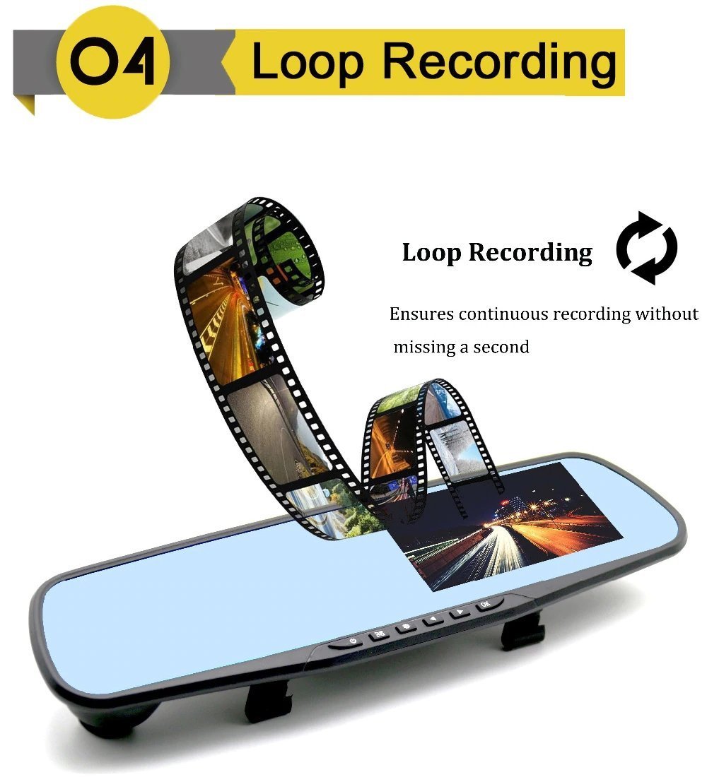 Caméra de recul HD 1080p pour rétroviseur intelligent