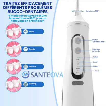 Hydrova™ – Jet Dentaire Portable IPX7 Rechargeable