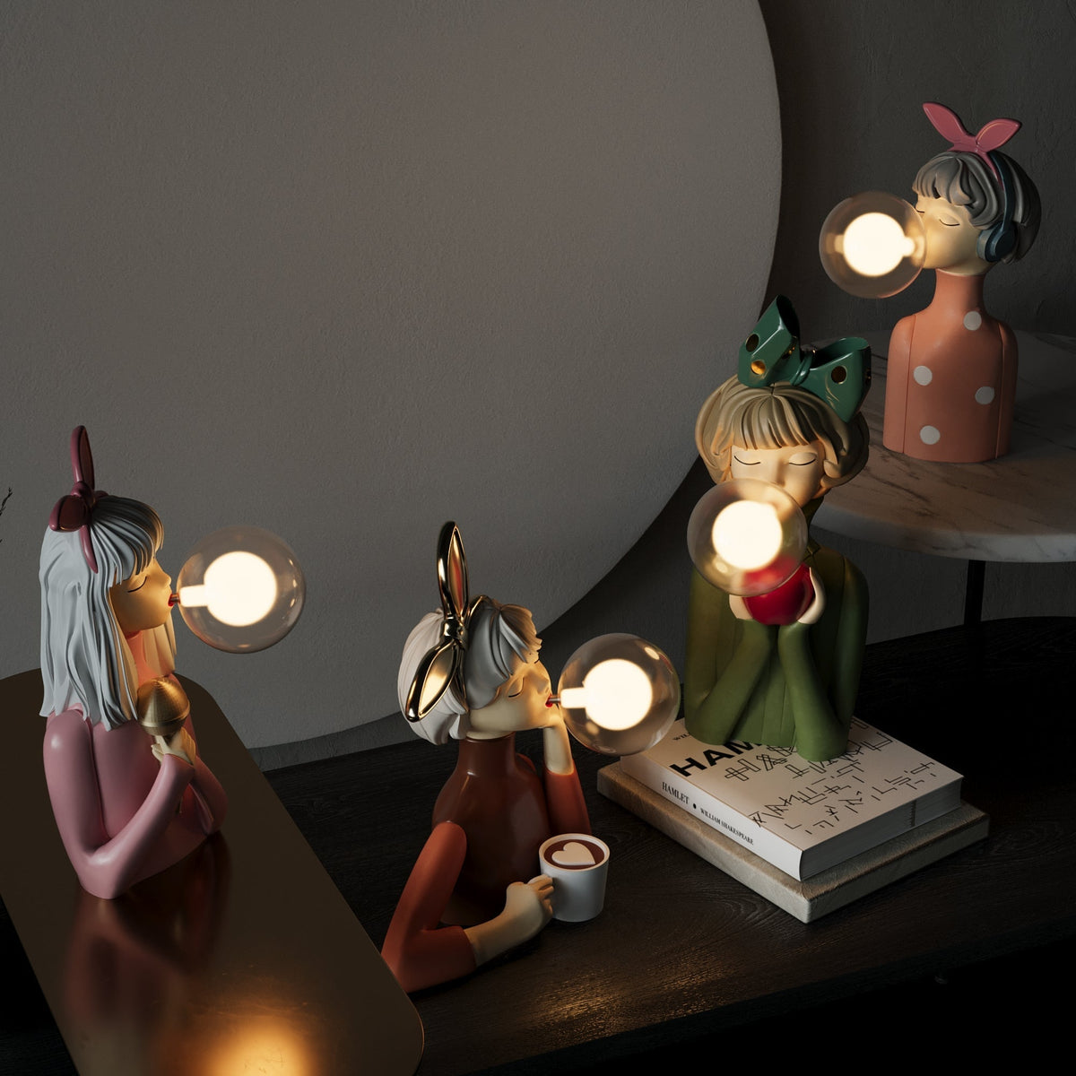 Lampe de table élégante à éclairage LED pour intérieur