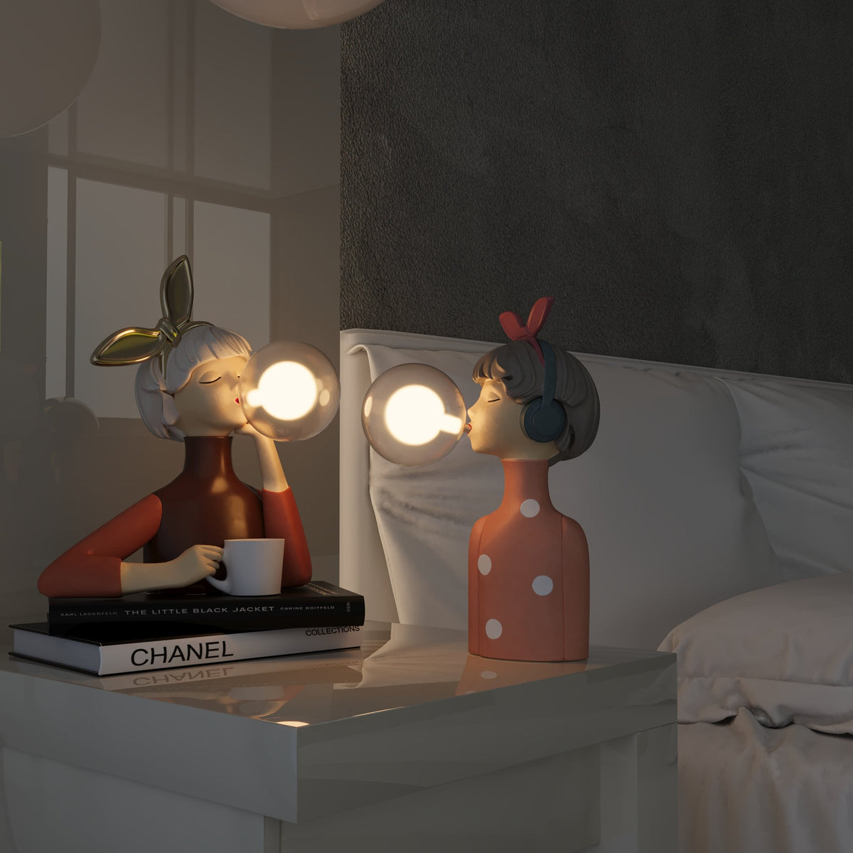 Lampe de table élégante à éclairage LED pour intérieur